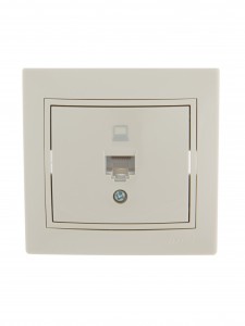 Lezard розетка компьютерная RG45х1 бежевый
