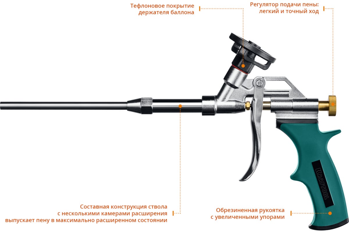 KRAFTOOL PROKraft пистолет для монтажной пены с тефлоновым покрытием