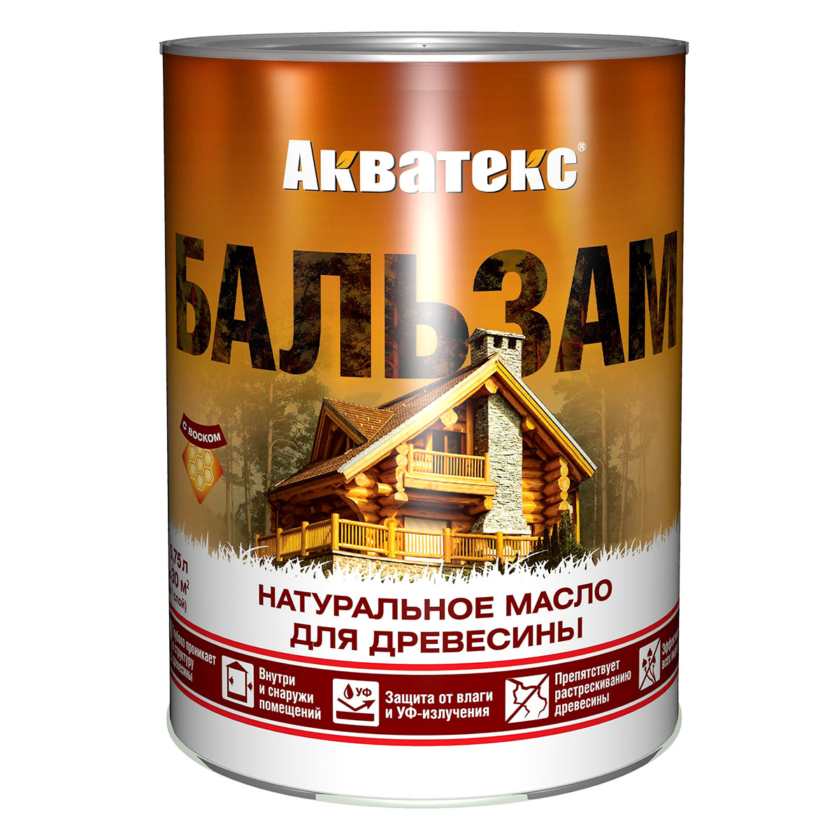 Акватекс-БАЛЬЗАМ (натуральное масло для древесины) тик 2,2л