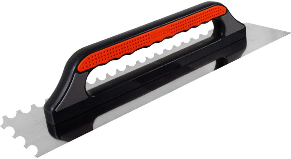 Гладилка зубчатая нерж. зуб 10х10мм,480х130мм