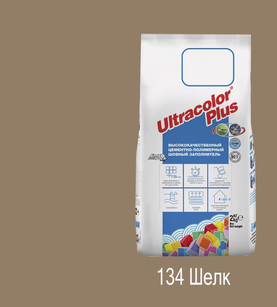 МАПЕЙ Затирка ULTRACOLOR PLUS цвет №134 Шёлк, 2кг