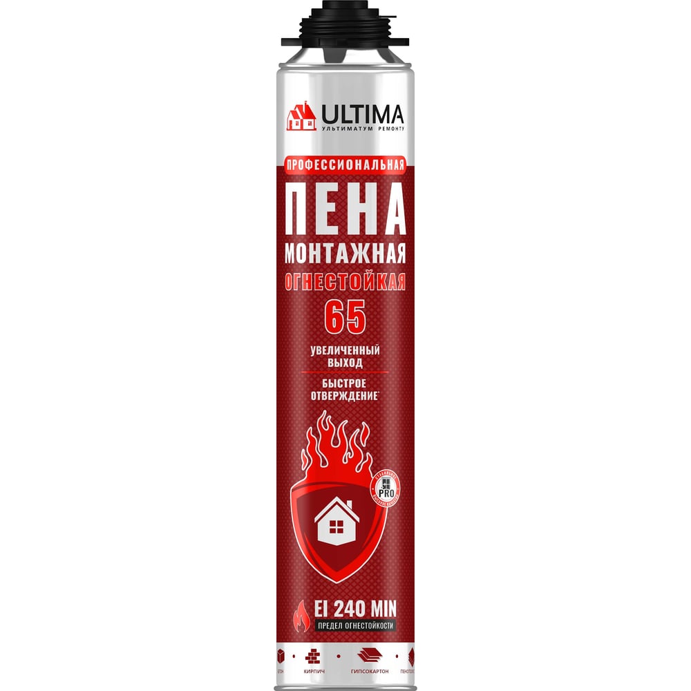 Монтажная пена огнестойкая ULTIMA 65, 1000 мл